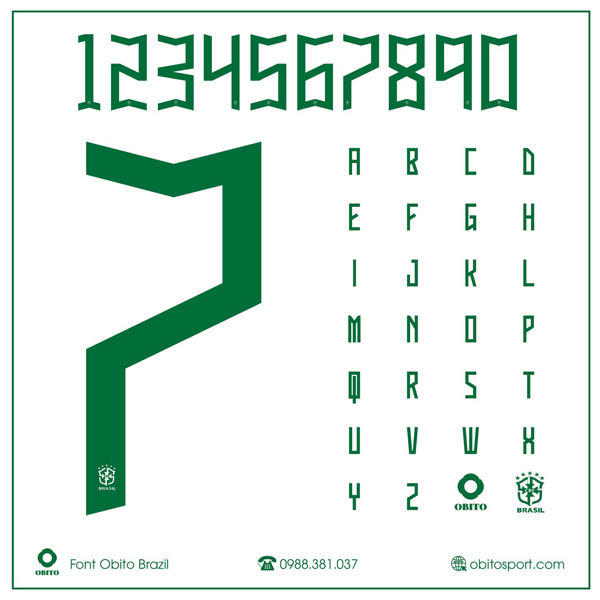 Tổng Hợp Mẫu Font Số Obito Brazil 2023 Obito Sport Cửa Hàng Quần Áo