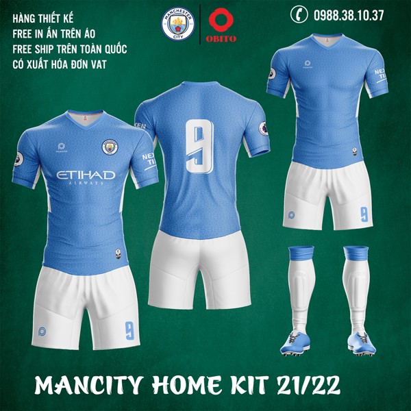 Mẫu áo sân nhà Mancity 2022