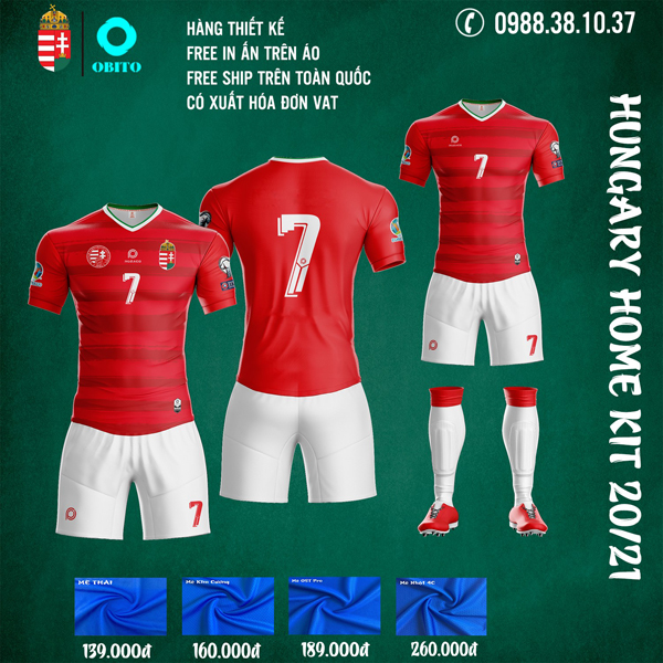 Áo Bóng Đá Đội Tuyển Hungary Sân Nhà 2021 Màu Đỏ - Obito Sport - Áo Bóng Đá  Cao Cấp
