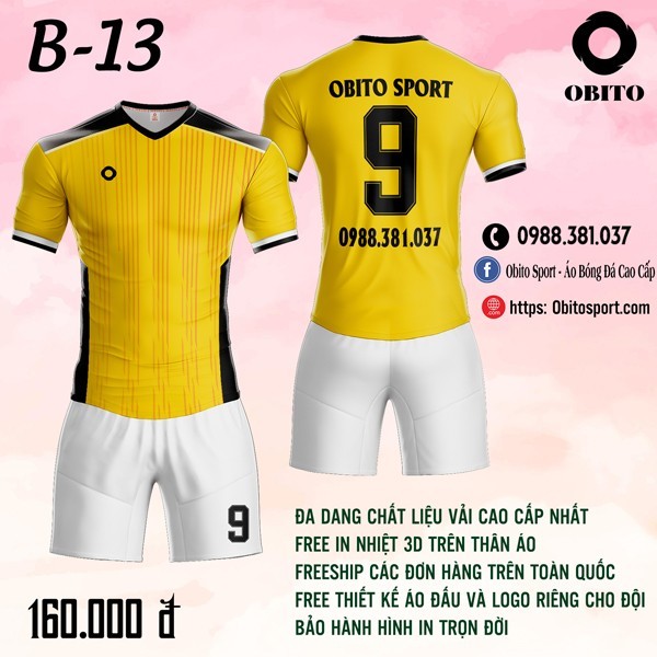 Áo Không Logo Obito B13 Màu Vàng