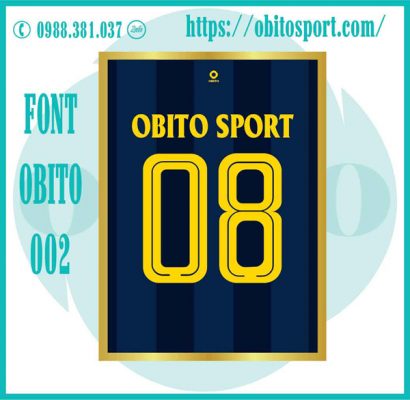 Font số áo bóng đá mới lạ nhất tại shop Obito Sport