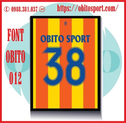 Font số áo bóng đá Obito Sport