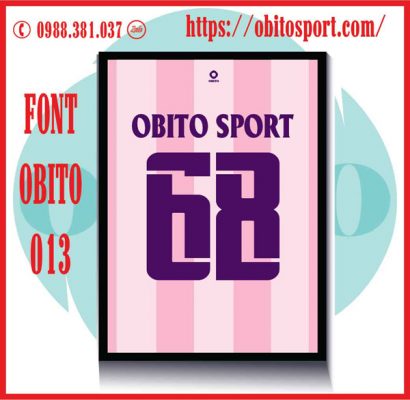 Font số áo bóng đá độc đáo tại shop Obito Sport