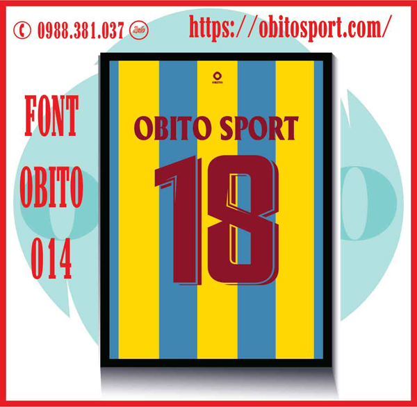 Font số áo đấu mới nhất tại shop Obito Sport