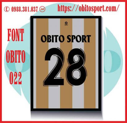 Font số áo bóng đá độc đáo tại shop Obito Sport