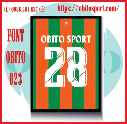 Font số in áo bóng đá 023 tại Obito Sport