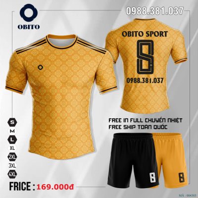 Áo Đá Bóng Không Logo Đẹp Tự Thiết Kế Màu Vàng Mới Nhất 2022 - 2023 - Obito  Sport - Áo Bóng Đá Cao Cấp