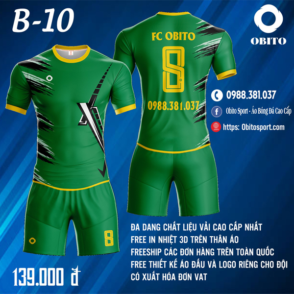 Áo bóng đá thiết kế tại Obito Sport