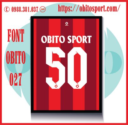 Bộ font số đẹp tại Obito Sport
