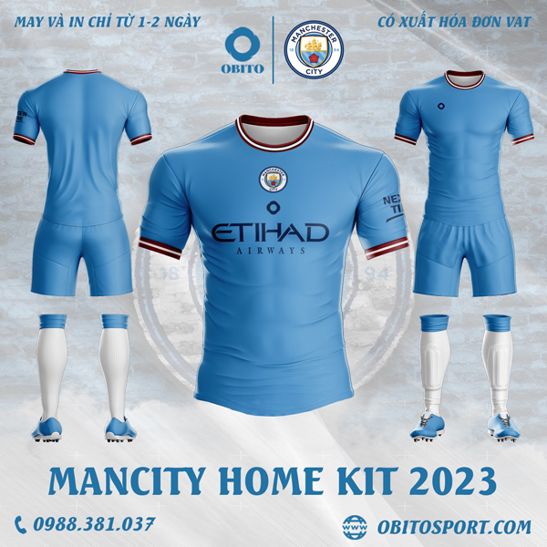 Trang phục thi đấu Man City sân nhà 2023-2024