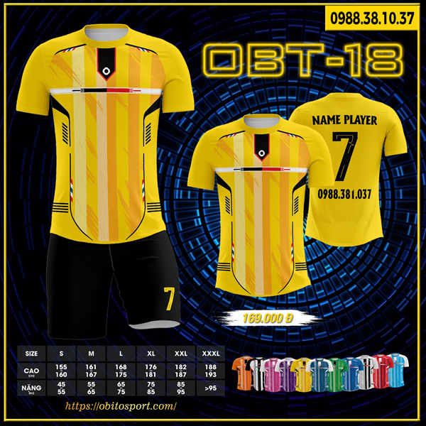 Áo bóng đá không logo tự thiết kế tại Obito Sport
