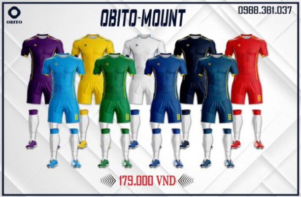 Áo bóng đá tự thiết kế nhiều màu sắc tại shop Obito Sport