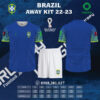 Hình ảnh mẫu áo đội tuyển Brazil sân khách World Cup 2022 được may bằng vải thể thao cao cấp đặc biệt đã chính thức có mặt tại Obito Sport cho các bạn tham khảo.