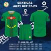 Áo Đội Tuyển Senegal Sân Khách World Cup 2022-2023 Màu Xanh Mới Nhất. Mẫu áo được sử dụng gam màu khá lạ, đó là gam màu xanh két. Một gam màu nổi bật và ấn tượng hơn bao giờ hết. Bởi, nó mang đến sự tươi tắn và tràn đầy sức sống. Điểm nhấn nổi bật của chiếc áo đấu chính là khoảng ô có khung màu vàng được đặt chính giữa trước thân áo.