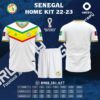 Áo Đội Tuyển Senegal Sân Nhà World Cup 2022-2023 Màu Trắng Đẹp Nhất. Mẫu áo được lấy gam màu trắng làm gam màu chính của chiếc áo. Cùng với form dáng áo chuẩn trẻ trung hiện đại phù hợp với mọi đối tượng sử dụng.