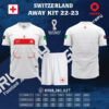 Hình ảnh Mẫu áo đội tuyển Thụy Sĩ sân khách World Cup 2022. Sản phẩm chất lượng, giá rẻ, nhiều ưu đãi hấp dẫn có 1 - 0 - 2 hiện nay.
