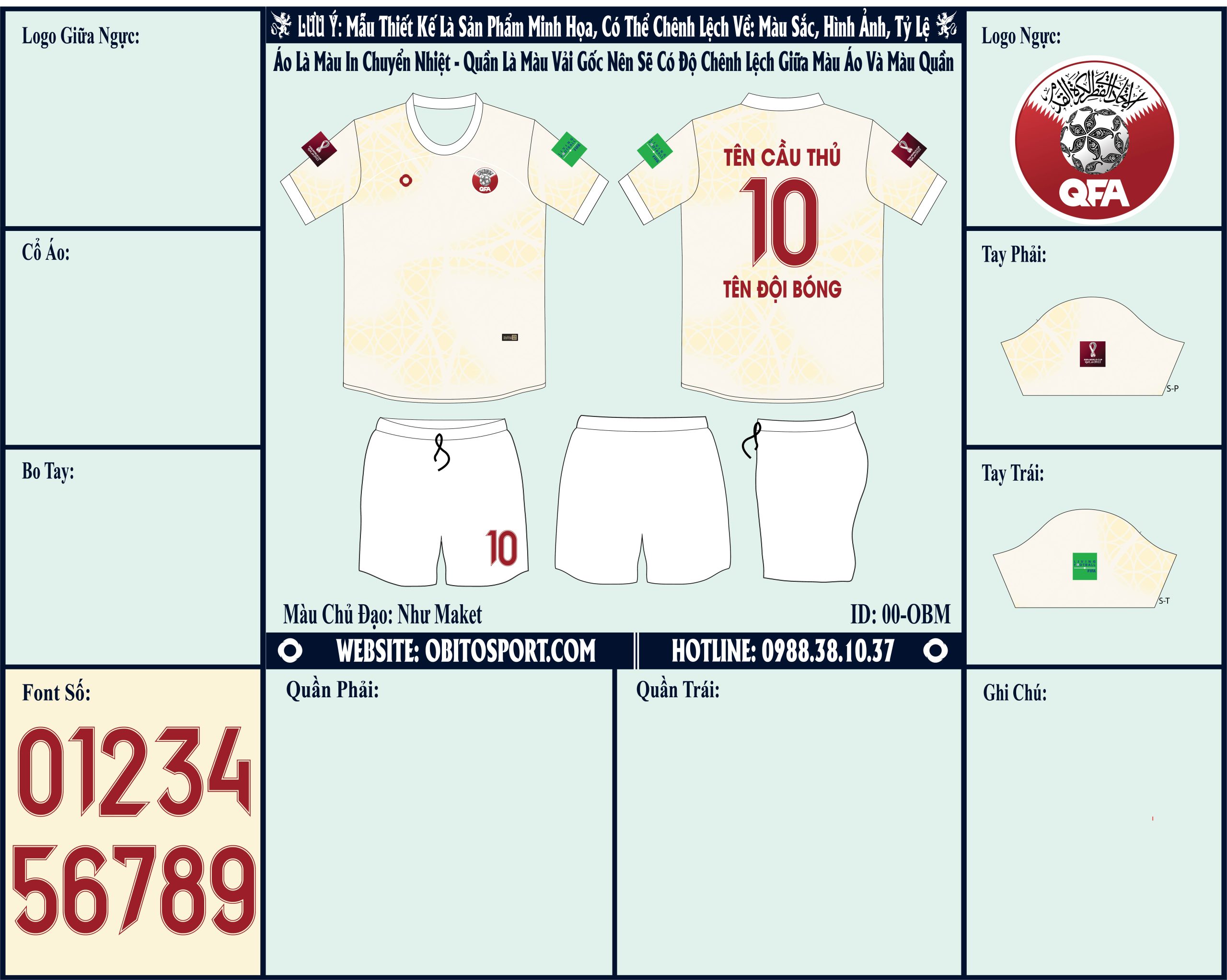 Mẫu ảnh áo đội tuyển Qatar sân khách World Cup 2022 Market - Đây là một trong những thiết kế nằm trong bộ sưu tập áo bóng đá đội tuyển mới nhất của shop Obito Sport được ra mắt trước thềm mùa giải World Cup 2022. Nếu bạn yêu thích đội tuyển này và là tín đồ đam mê màu trắng nổi bật thì sản phẩm này sẽ là sự lựa chọn hoàn hảo nhất dành cho bạn đó. Nhanh tay liên hệ với chúng tôi để sở hữu ngay thôi nào! 