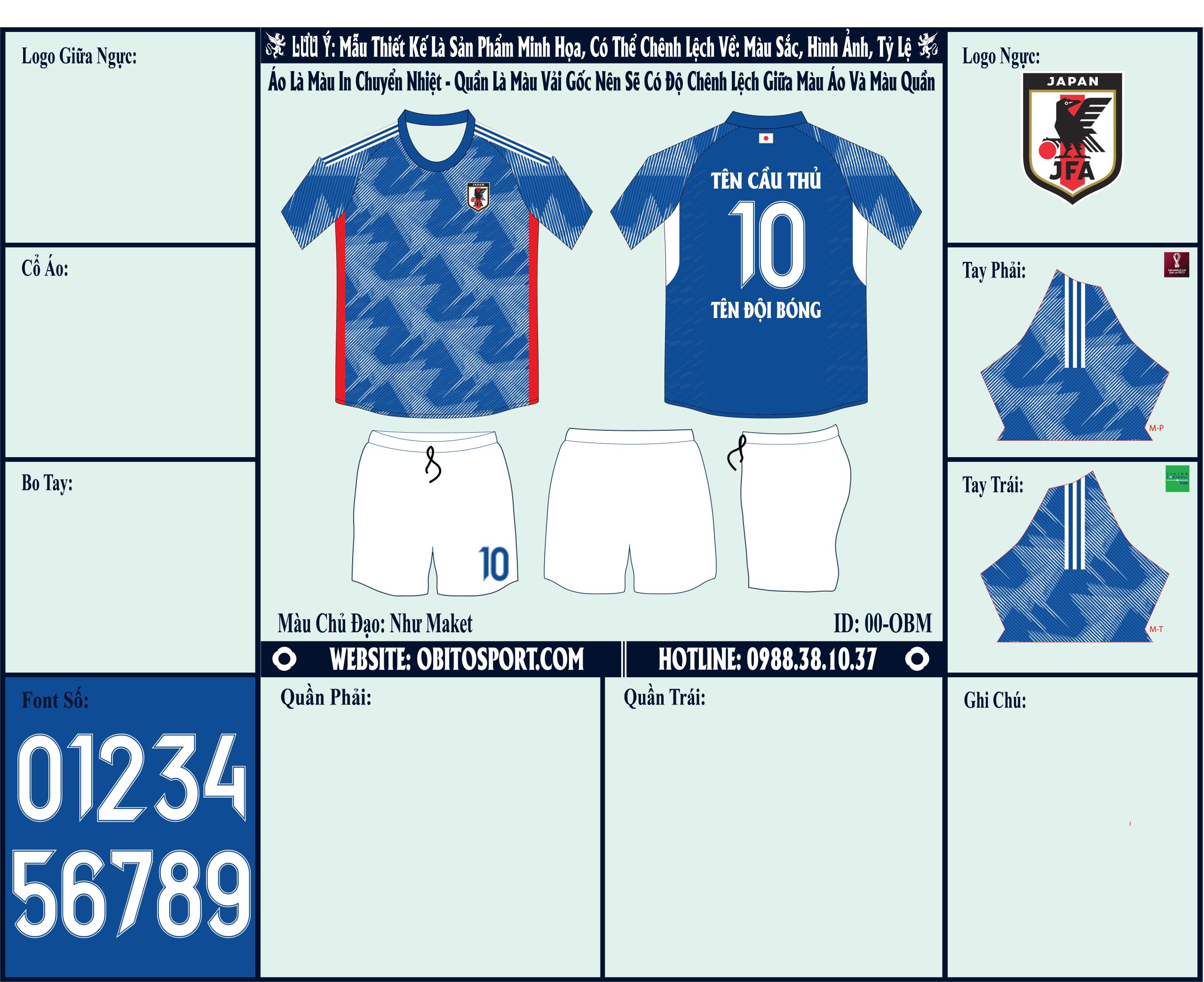 Mẫu ảnh áo đội tuyển Nhật Bản sân nhà World Cup 2022 Market - Thành phẩm là một trong những mẫu áo được săn tìm nhiều nhất hiện nay trên thị trường. Và được các nhân viên Shop Obito Sport thiết kế tận tình, dồn hết nhiệt huyết vào mẫu áo đấu này.