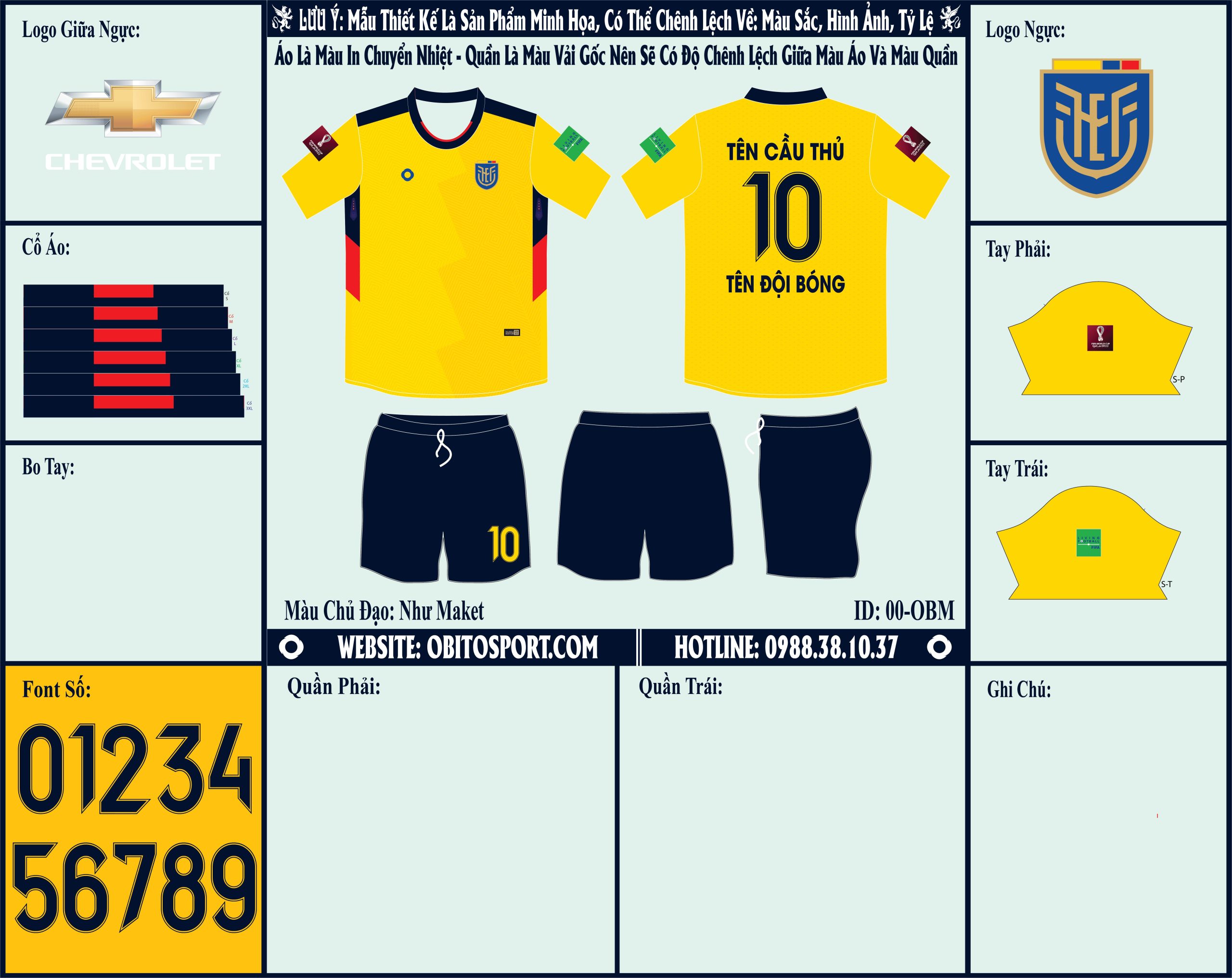 Mẫu ảnh áo đội tuyển Ecuado sân nhà World Cup 2022 Market - Với bản thiết kế áo đội tuyển lần này, chúng ta sẽ thấy sự xuất hiện của màu vàng tươi sáng làm gam màu chính cho bộ áo đấu. Màu sắc này đã được áp dụng cho toàn mặt trước và mặt sau áo đấu. Còn chiếc quần short đi kèm sẽ là màu tím than sang trọng và lịch lãm.