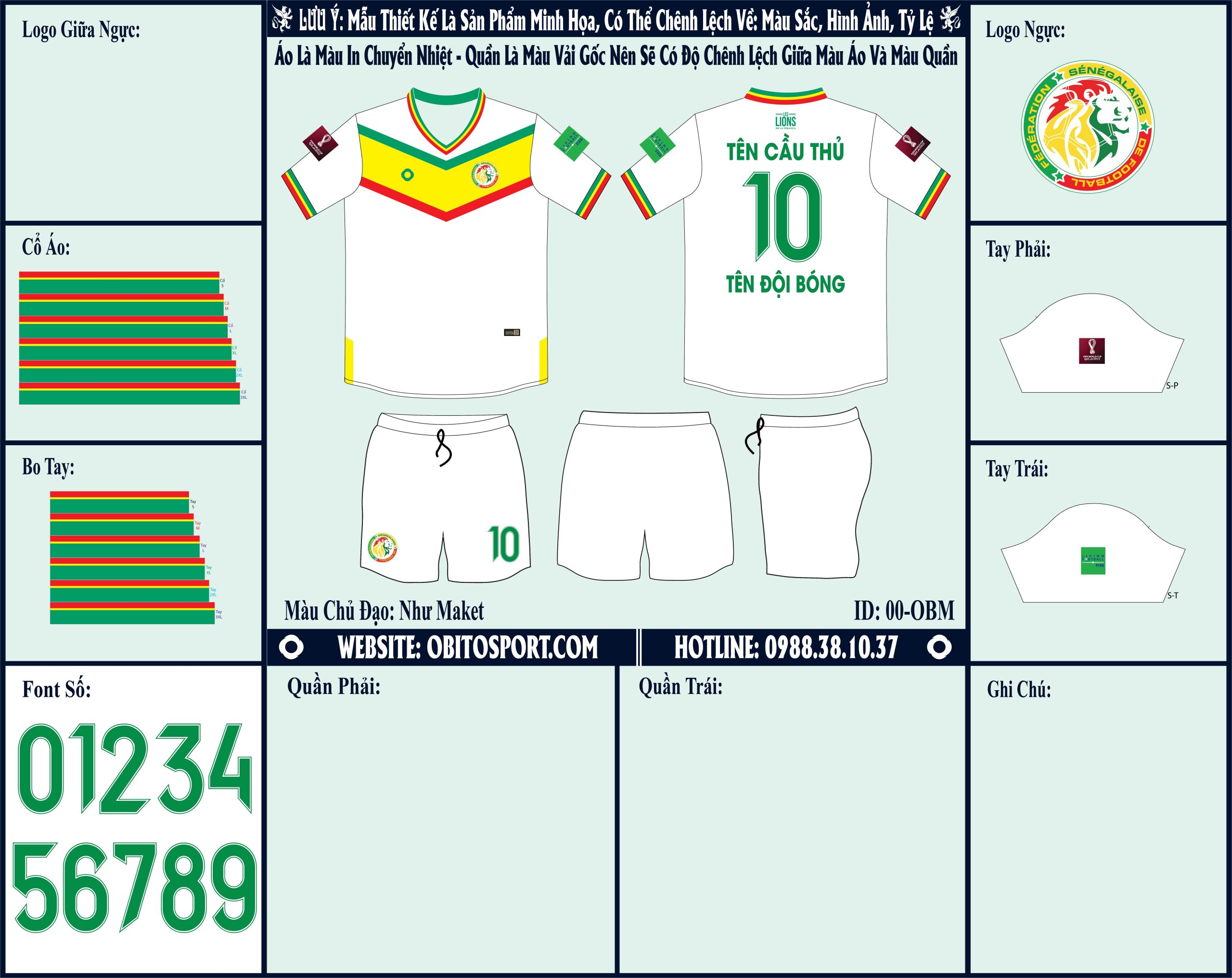 Để giúp cho khách hàng hiểu hơn về sự chênh lệch hình ảnh thiết kế và sau khi may xong. Chúng tôi giới thiệu đến mọi người Mẫu ảnh áo đội tuyển Senegal sân nhà World Cup 2022 Market . Chắc chắn bạn sẽ hài lòng về hình ảnh này. 