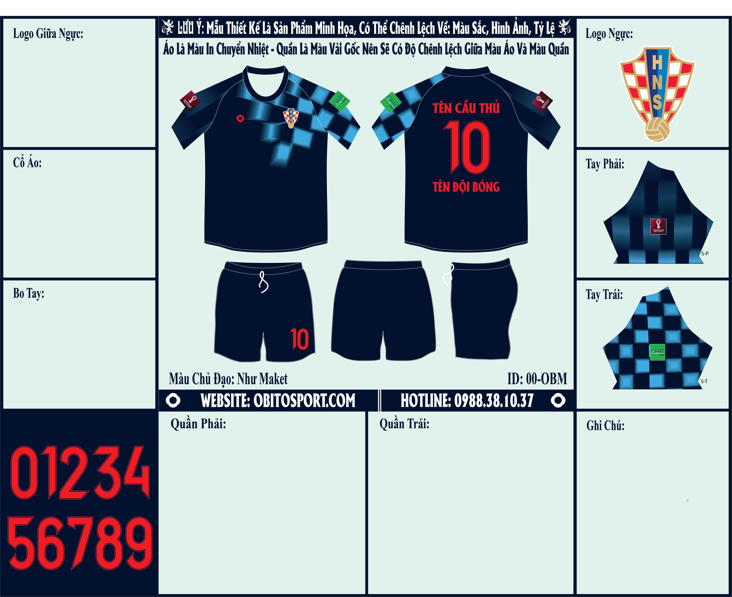 Mẫu market áo đội tuyển Croatia sân khách World Cup 2022 Mới Nhất đã được chào bán tại Shop Obito Sport. Với mẫu áo vô cùng hiện đại và xuất sắc, hơn nữa là mẫu áo mới nhất nằm trong bộ sưu tập áo đội tuyển. 