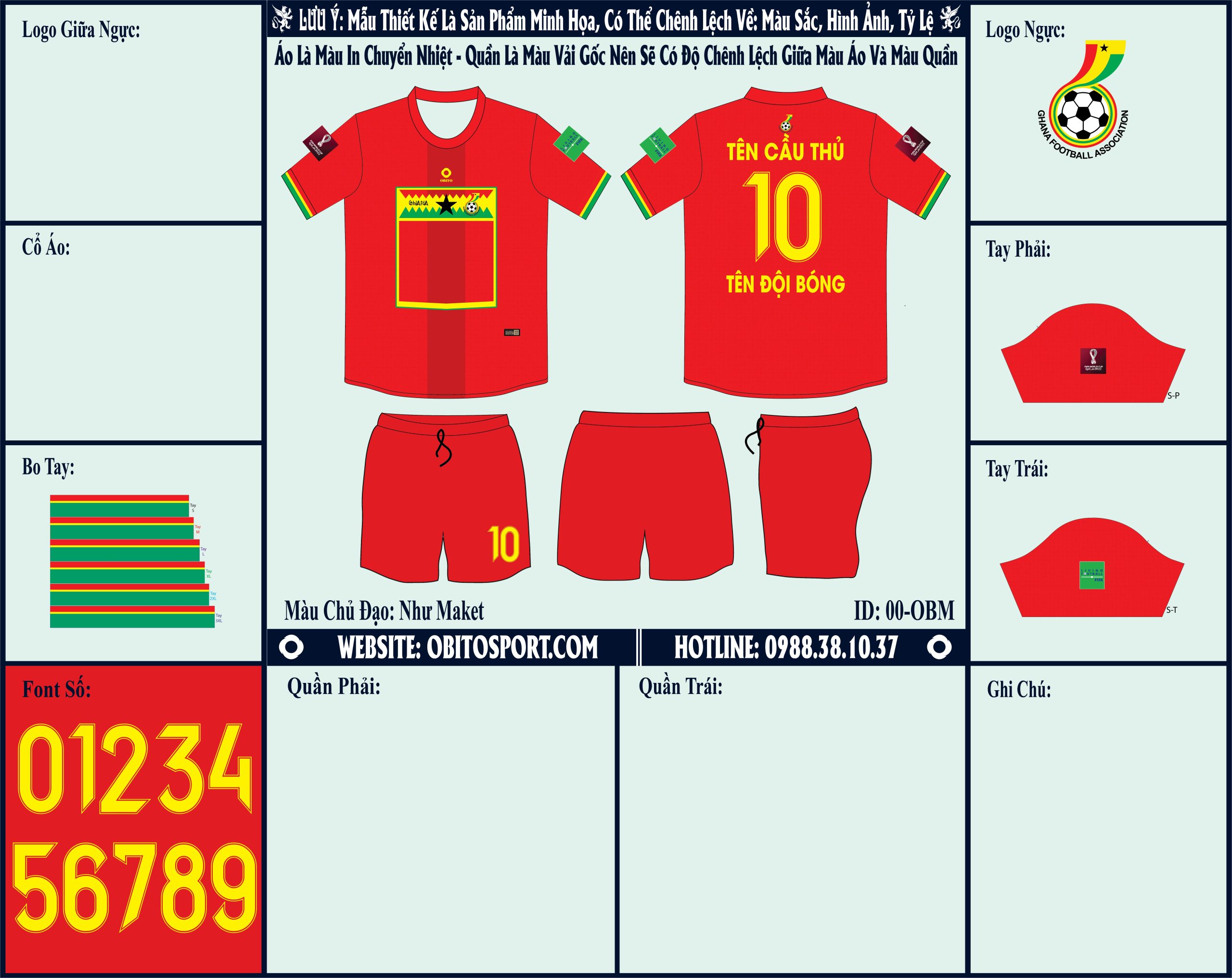Obito Sport vừa bổ sung thêm mẫu market áo đội tuyển Ghana sân khách World Cup 2022 nhằm giúp cho khách hàng dễ dàng lựa chọn được sản phẩm ưng ý nhất với mình. 