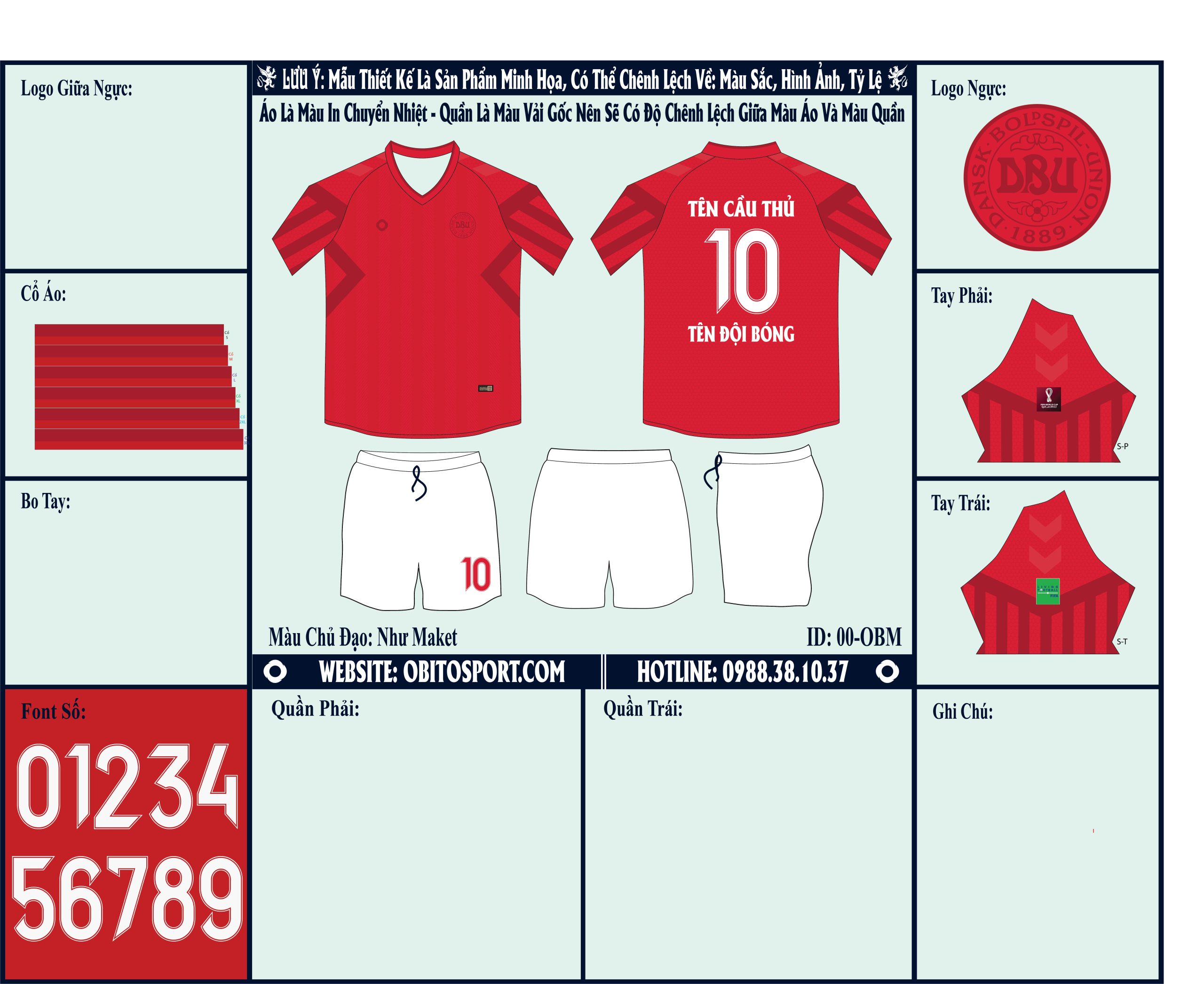 Mẫu market áo đội tuyển Đan Mạch sân khách World Cup 2022 Siêu Thu Hút đã chiếm được lòng yêu thích của các fan hâm mộ. Và được may với chất vải thoáng mát, thấm hút mồ hôi. Lối thiết kế có 1 0 2 trên thị trường. Và cũng là mẫu áo mới nhất trong bộ sưu tập áo bóng đá đội tuyển của Obito Sport. 