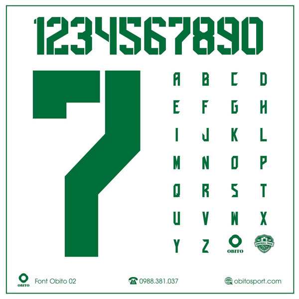 Font số Obito 02 Mới Nhất