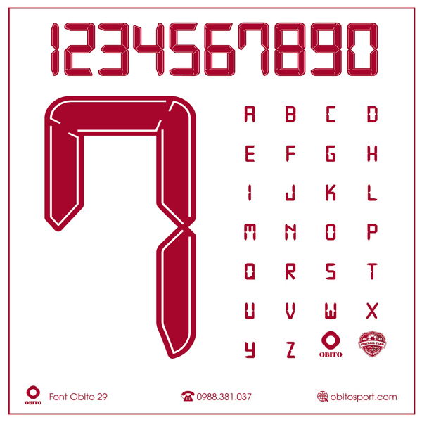Font số mới nhất giành cho áo đấu Toulouse 2023