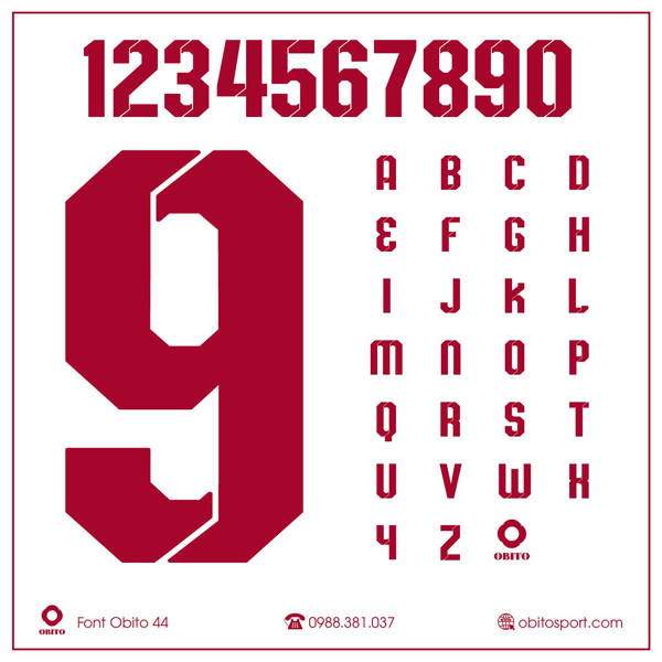 Font số Obito 44