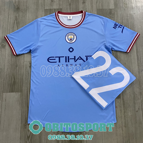 Mẫu áo đá banh câu lạc bộ Manchester City màu xanh mc độc lạ