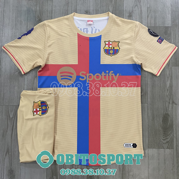 Mẫu Áo Đấu Câu Lạc Bộ Barcelona Màu Vàng Mỡ Gà Mới Nhất - Obito Sport - Áo  Bóng Đá Cao Cấp