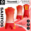Trang phục bóng chuyền Obito Santos màu đỏ