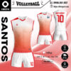 Trang phục bóng chuyền Obito Santos màu trắng phối đỏ