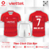 Mẫu áo công ty Viettel màu đỏ 