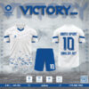 Quần áo bóng đá thiết kế Victory màu trắng