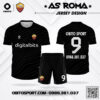 Shop áo đá bóng câu lạc bộ As Roma màu đen giá rẻ