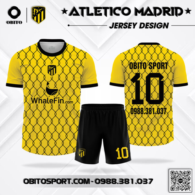 Dịch vụ in áo câu lạc bộ Atletico màu vàng giá rẻ