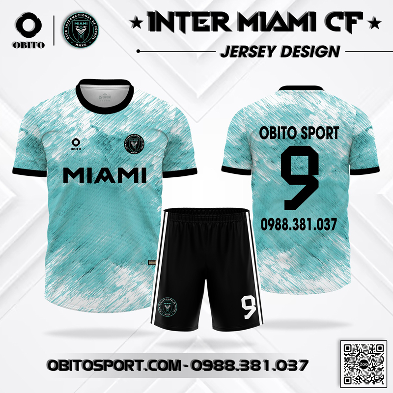 Áo Đá Banh Clb Miami Màu Xanh Ngọc Nổi Bật Đến Từ Obitio Sport