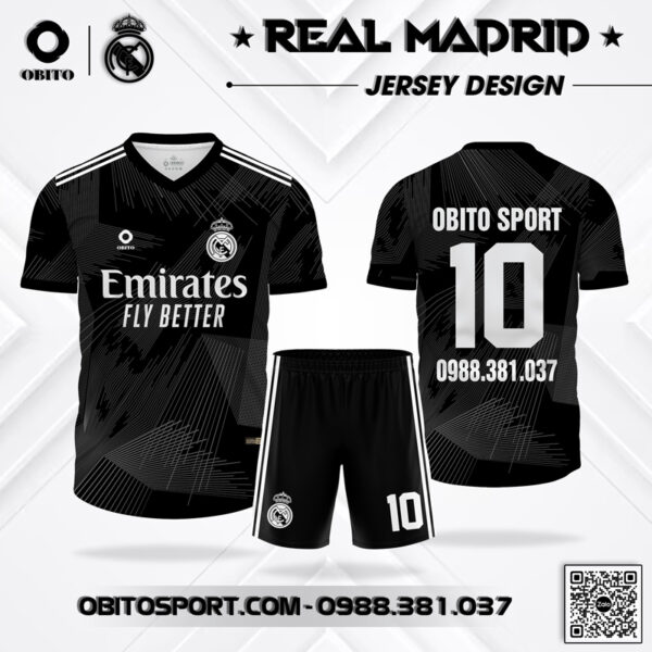 Áo clb Real màu đen chất lượng