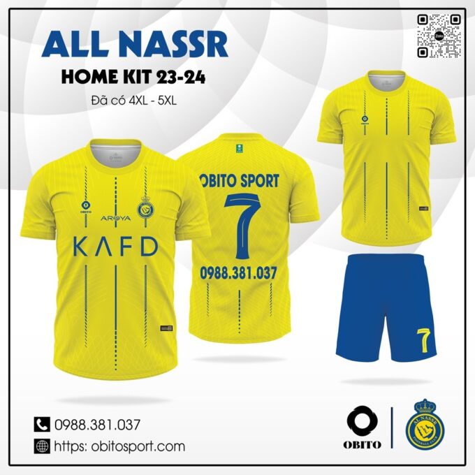 Quần áo câu lạc bộ All Nassr sân nhà 2023-2024
