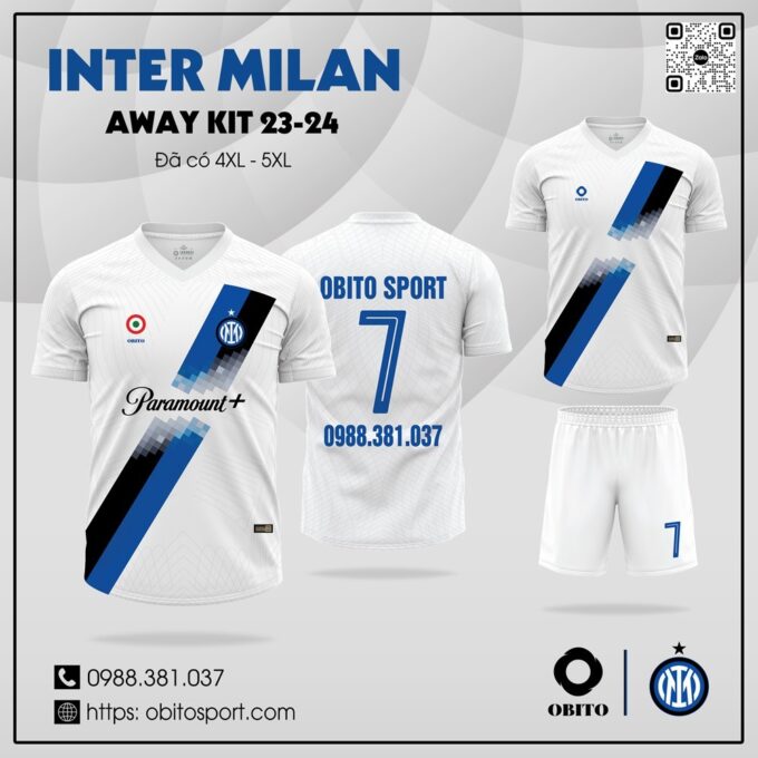 Áo đá banh clb Inter Milan sân khách 2023-2024