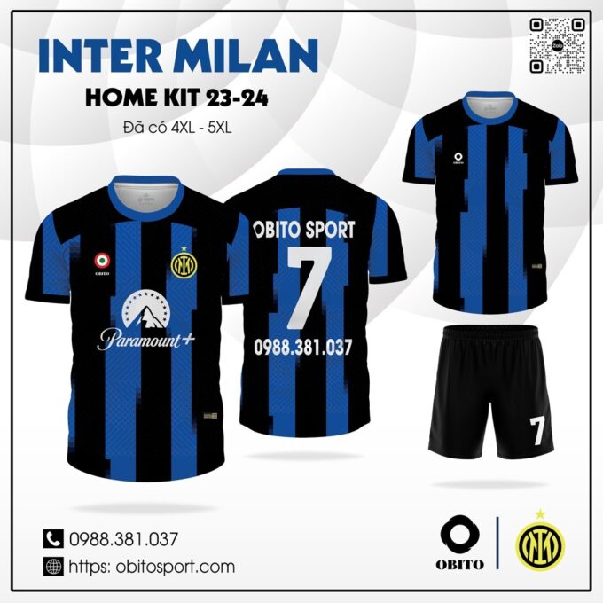 Trang phục thi đấu Inter Milan sân nhà 2023-2024