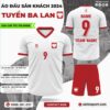 Áo Thi Đấu Đội Tuyển Ba Lan Sân Khách EURO 2024 Màu Trắng