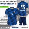 Áo Đá Banh Đội Tuyển CROATIA Sân Khách EURO 2024 Màu Xanh