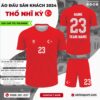 Mẫu Áo Bóng Đá Đội Tuyển Thổ Nhĩ Kỳ Sân Khách EURO 2024 Màu Đỏ