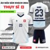 Mẫu Áo Bóng Đá Đội Tuyển Thụy Sĩ Sân Khách EURO 2024 Màu Trắng