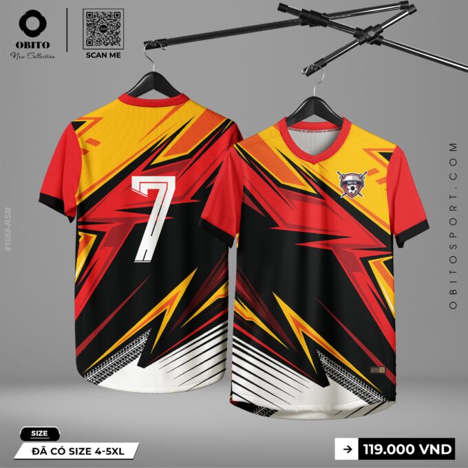 Maket Áo Bóng Đá Màu Đỏ Thiết Kế Đẹp Tại Obito Sport