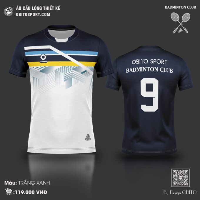Áo Cầu Lông Thiết Kế OBITO SPORT -  Màu Tím Than
