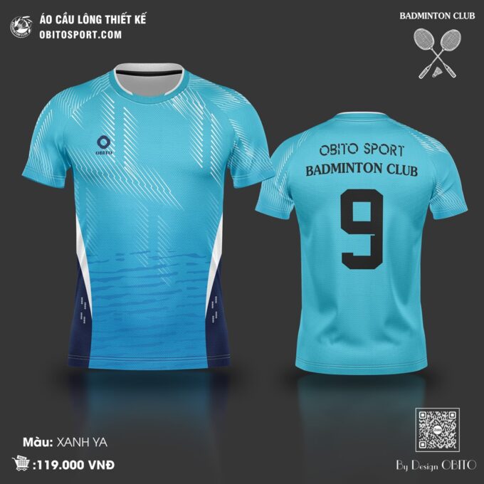Áo Cầu Lông OBITO SPORT Thiết Kế Xanh Ya Năng Động – Mã 32